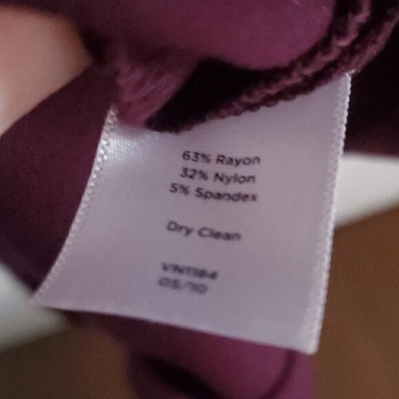 Talbots Back V Maroon Sheath Dress - Picture 4 of 5